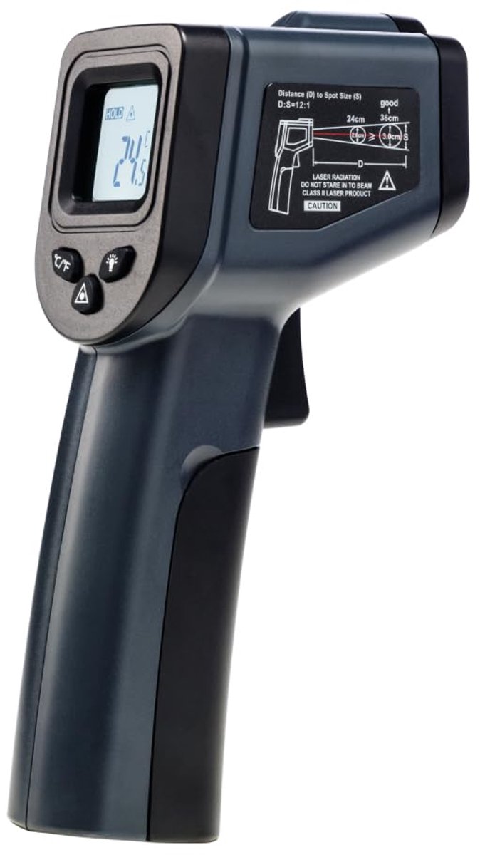 SnelShoppen - Digitale Infrarood Thermometer - Contactloze Temperatuurmeter tot 550°C - Ideaal voor Koken, Bakken, Grillen, Pizza, Oven, Industrie - G