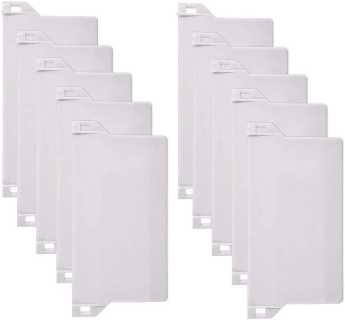 SnelShoppen - Pack van 10 Slat Curtains Gewichten voor Verticale Jaloezieën - 89mm Plastic Gewichten - Wit - Voor Duurzame Verticale Gordijnen en Blin
