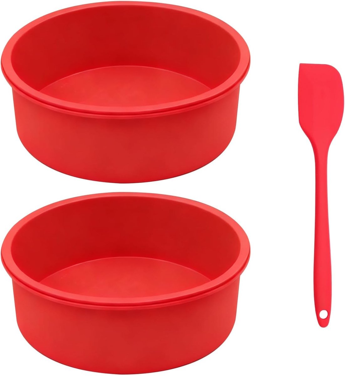 SnelShoppen - 2 Pcs 6 Inch Silicone Cake Mold Rond 16cm - Nonstick Bakvorm voor Taarten, Brood en Gebak - Ideaal voor DIY Cheesecakes, Feestjes en Keu