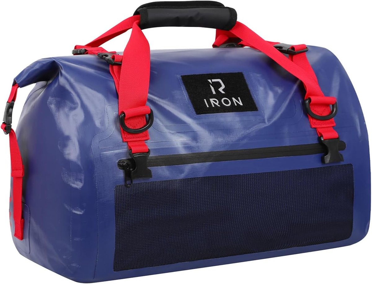 SnelShoppen - Waterproof Motorfiets Bagage Achterzit Bagage Reis Blauw - 50L Capaciteit Waterdicht 500D PVC Perfect voor Motorrijden en Reizen