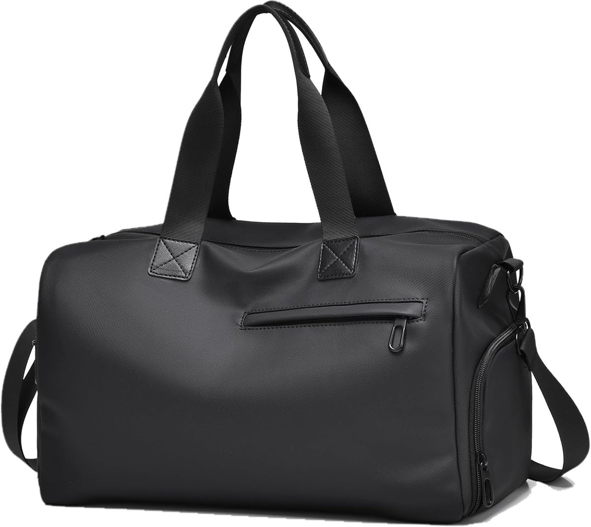 SnelShoppen - 18L Gymtas met Schoencompartiment voor Mannen en Vrouwen, Reis- en Sporttas, Compacte Duffle Bag voor Fitness, Zaken en Vliegen, Zwart,