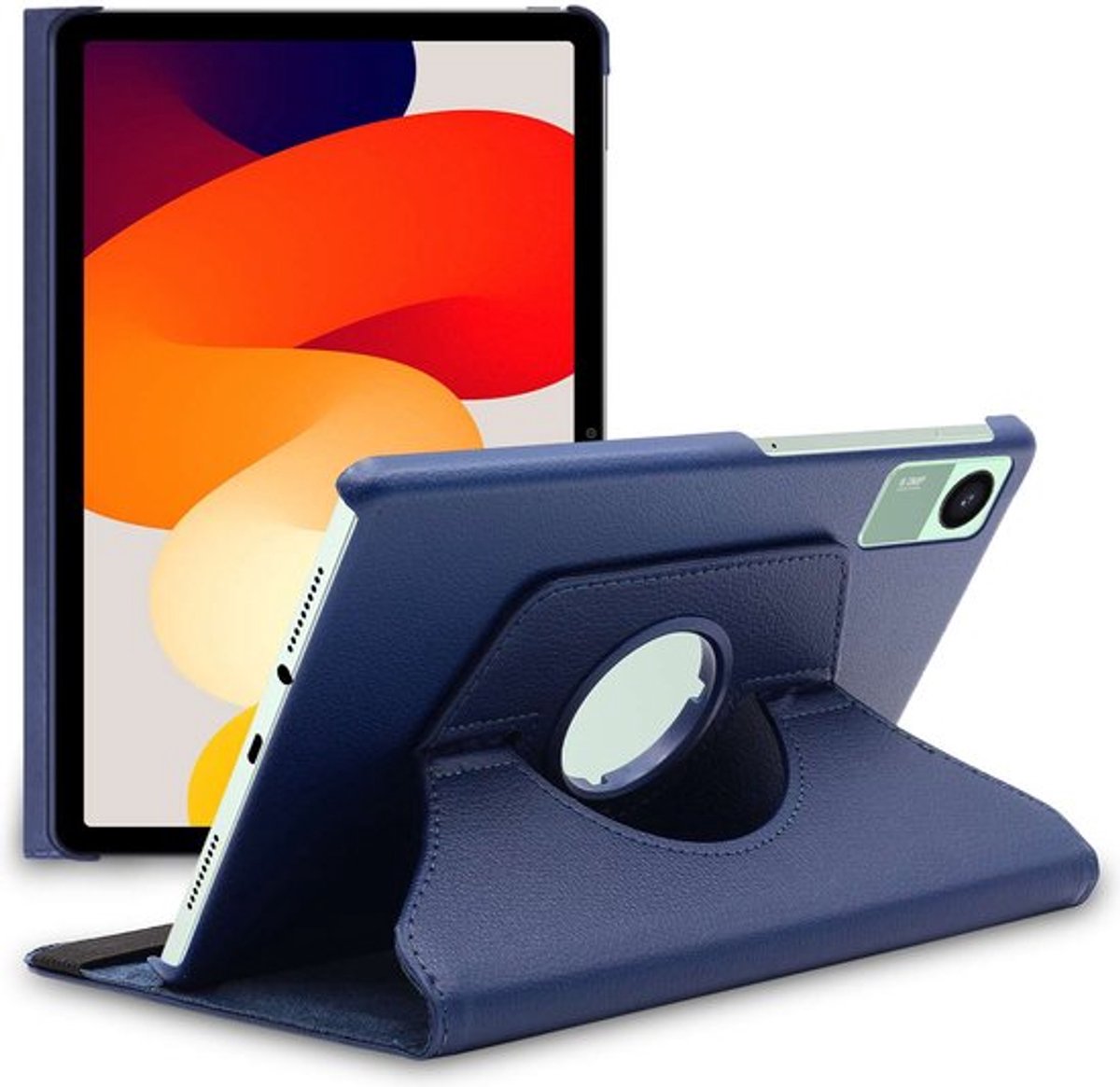 ebestStar - Hoes geschikt voor Xiaomi Redmi Pad SE, Roterende Etui, Case, 360° Draaibaar hoesje, Donkerblauw