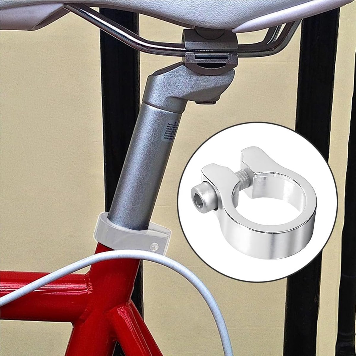 SnelShoppen - 2 pcs 31.8 mm Fiets Binnenband Zadelklem voor Racefiets MTB Zadel - Aluminium, Lichtgewicht, Veilig en Comfortabel