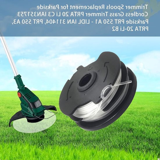 Vervangingsspoel voor Grastrimmer, Automatische Voeding, Geschikt voor Parkside Cordless Grastrimmer, 6 Stuks, Ideaal voor Tuinonderhoud en Grasmaaien — afbeelding 2