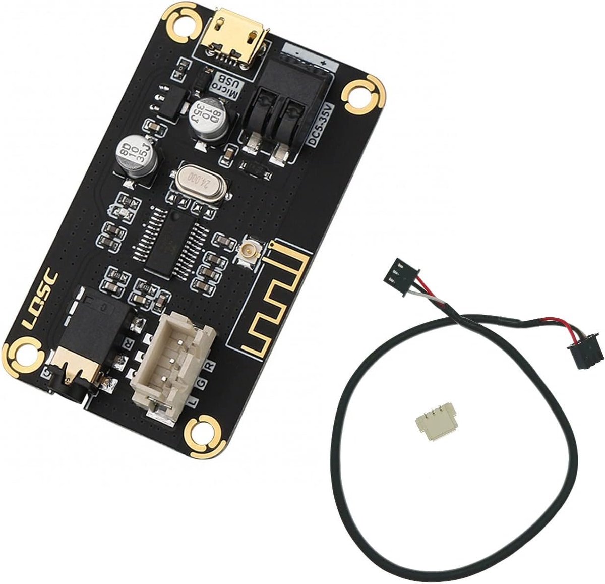 SnelShoppen - Bluetooth Audio Module DC 5-35V - Draadloze Stereo Receiver Board met MP3 Versterker voor DIY Speaker Aanpassingen en Upgrade