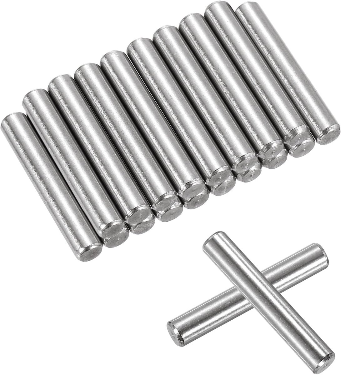 SnelShoppen - 25x 5mm x 30mm Opbergpennen, Plankdragers, Verstelbare Steunen voor Planken, RVS, Roestvrij, Duurzaam, Zilver