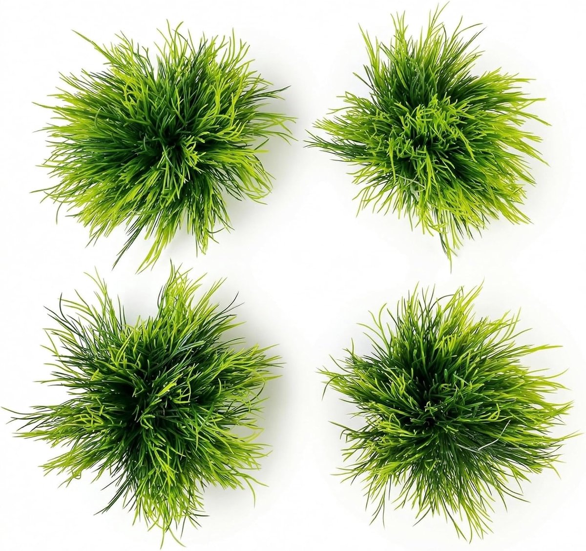 SnelShoppen - 4 Stuks Kunstplanten voor Aquarium, 15 cm Realistische Waterplanten met Verzwaarde Sokkel, Zachte Kunststof, Perfect voor Vissen en Aqua