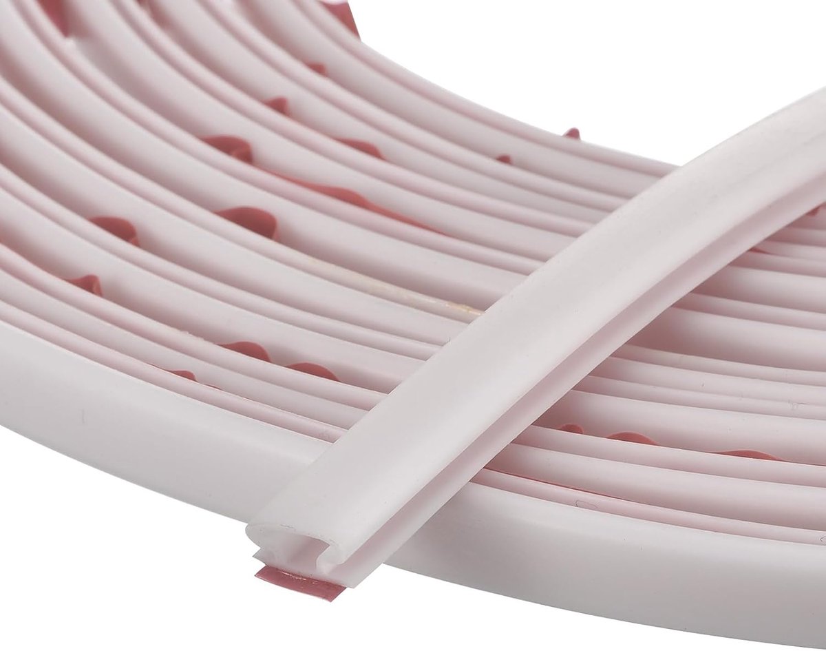 SnelShoppen - Weatherproof Deurstrips Sealing Strip 6m x 10mm Zelfklevende Rubber Sealing Tape voor 6-7mm Openingen (Wit) - Ideaal voor Deuren en Rame