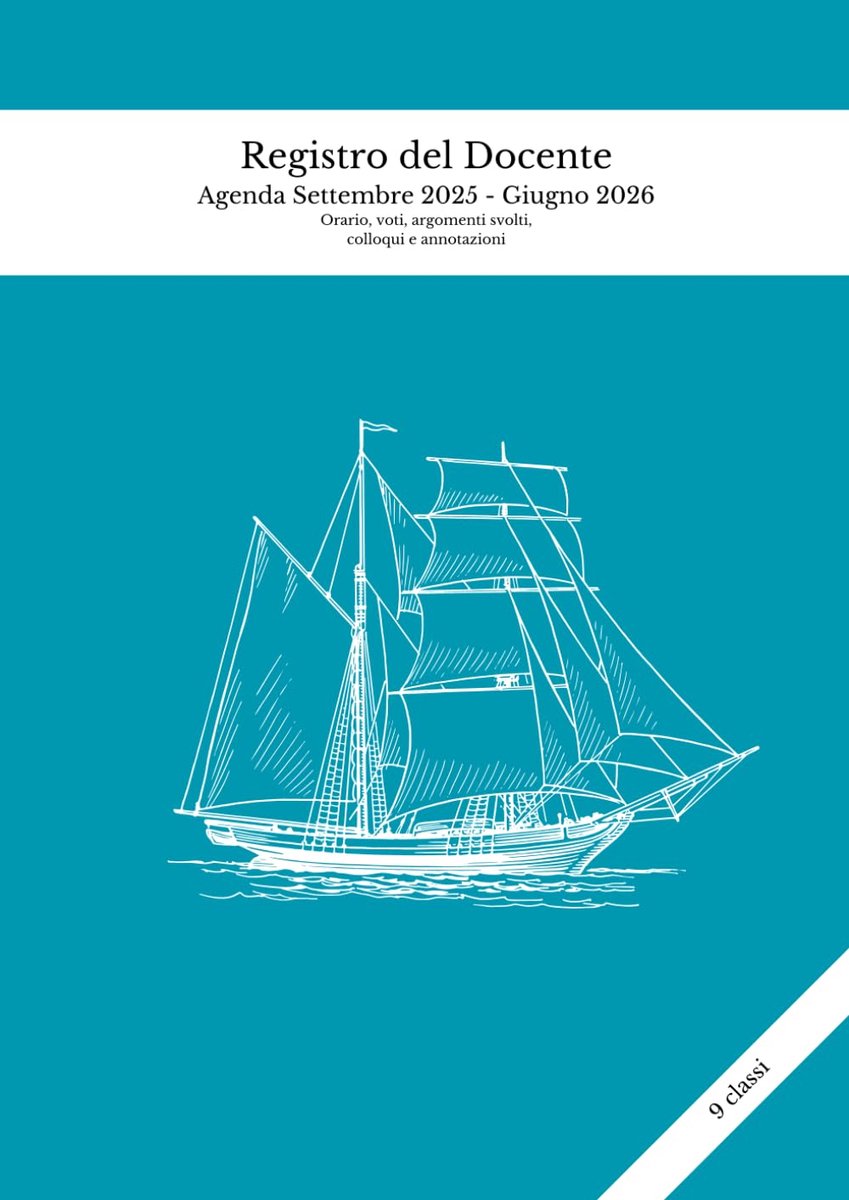SnelShoppen - Registro del Docente: 9 Classi met Agenda voor het Schooljaar, Orari, Voti, Argomenti, Colloqui, Annotazioni, Formazione - Quaderno voor