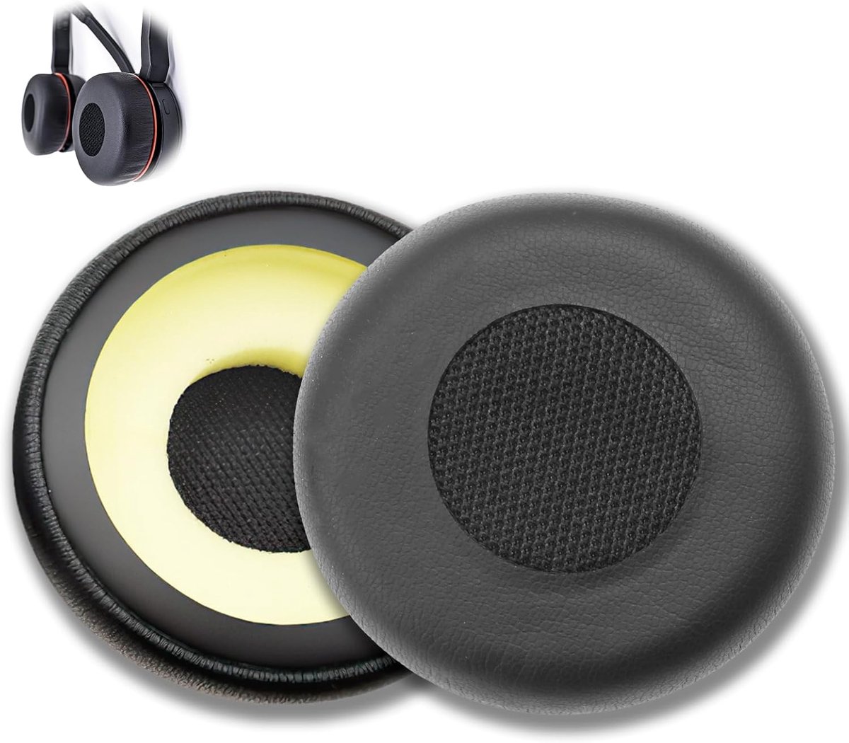 SnelShoppen - Vervangende Oorkussens voor Headsets, Earpads voor Jabra Evolve 65/40/30/20, Comfortabele Cushions, Snelle Installatie, Inclusief Handle
