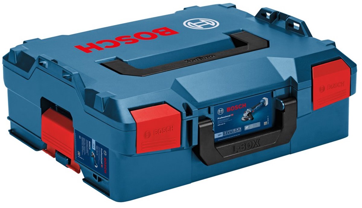 Bosch Professional GWS 18V-10 Accu Haakse Slijper 18V 4.0Ah (2x) in L-Boxx - 06019J4007