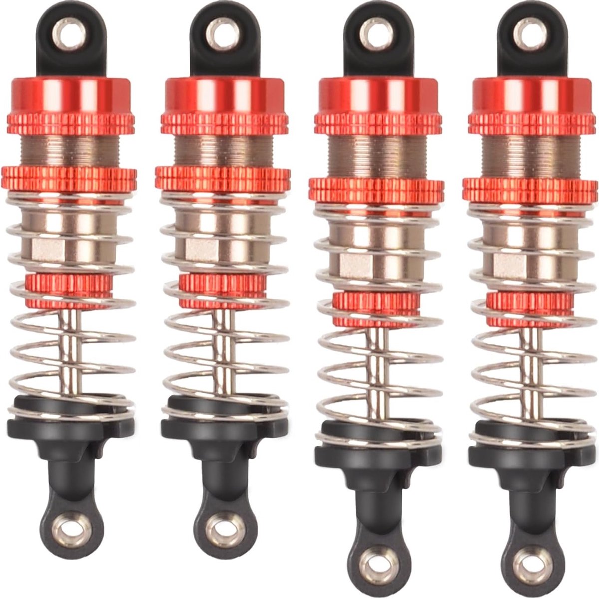 Geavanceerde Olie Schokdempers 66mm/72mm voor 1/12 1/14 1/16 RC Auto's - Geschikt voor WLtoys, MJX en HBX - Verbeterde Schokabsorptie en Prestaties