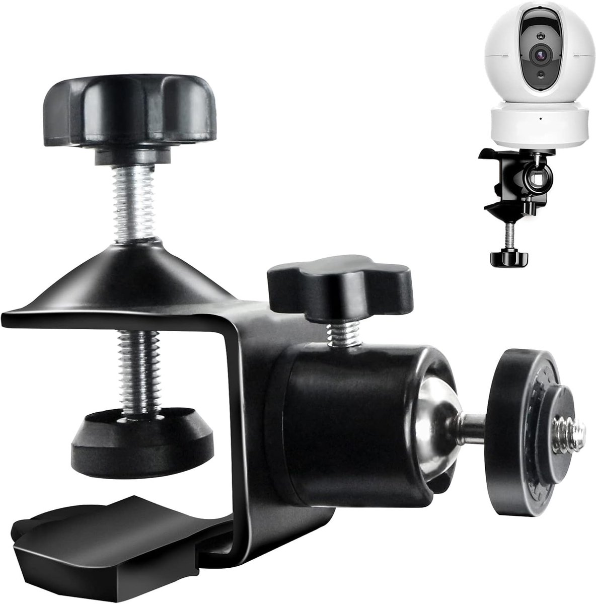 SnelShoppen - Camera Clamp Holder - Flexibele Camera Clip met Universele Montageplaat en 1/4 Inch Schroefadapter voor Beveiligingscamera's - Ideaal vo