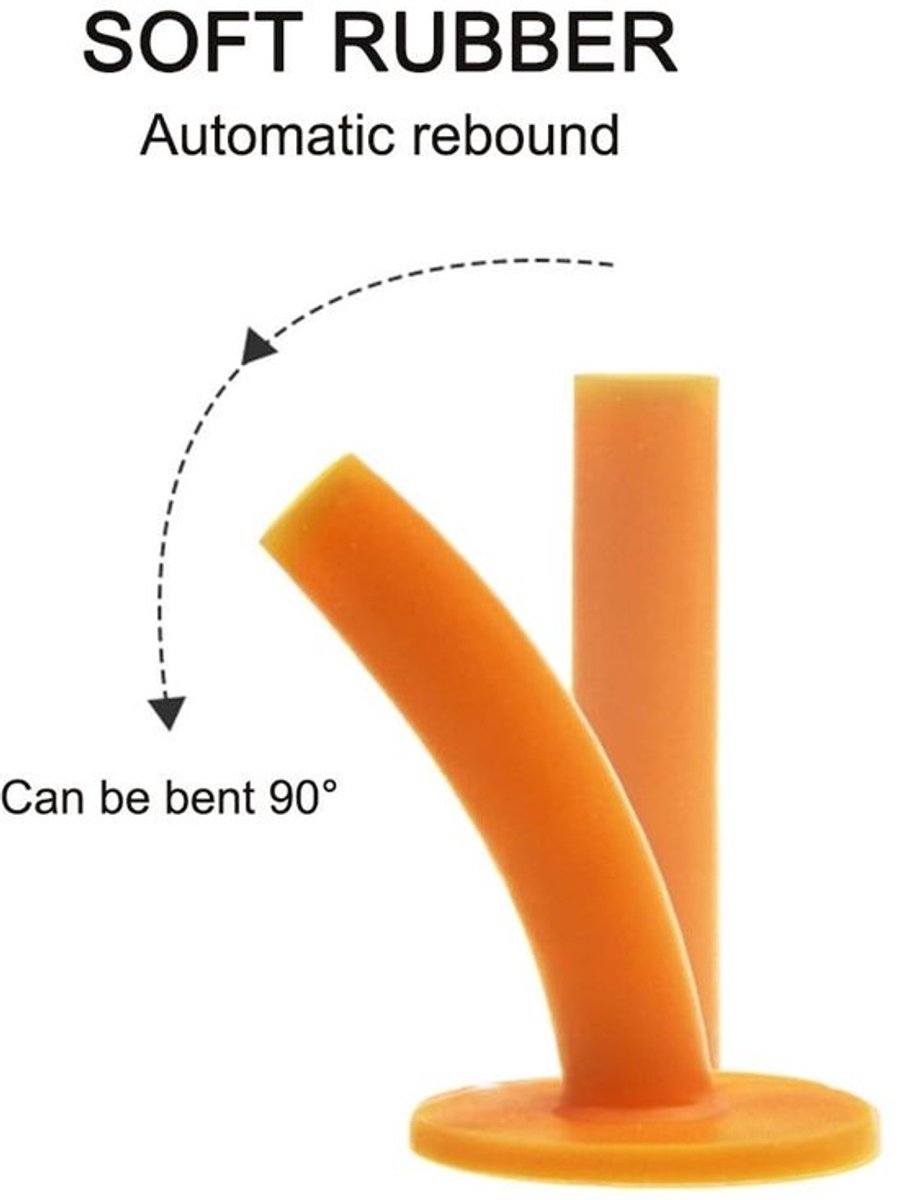 Golf Tees 10 Stuks - Rubber Tees 58/68/85 mm - Golf Accessoires - Driving Range - Ideaal voor Afslaan - Duurzaam Materiaal - Golfballen