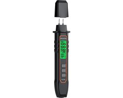 SnelShoppen - Proster Houtvochtmeter - Pin Type Vochtmeter met 2 Modi (Hout & Gebouw) en 7 Meettypes, 3 Kleuren Scherm, Log Vochtmeter voor Haardhout,