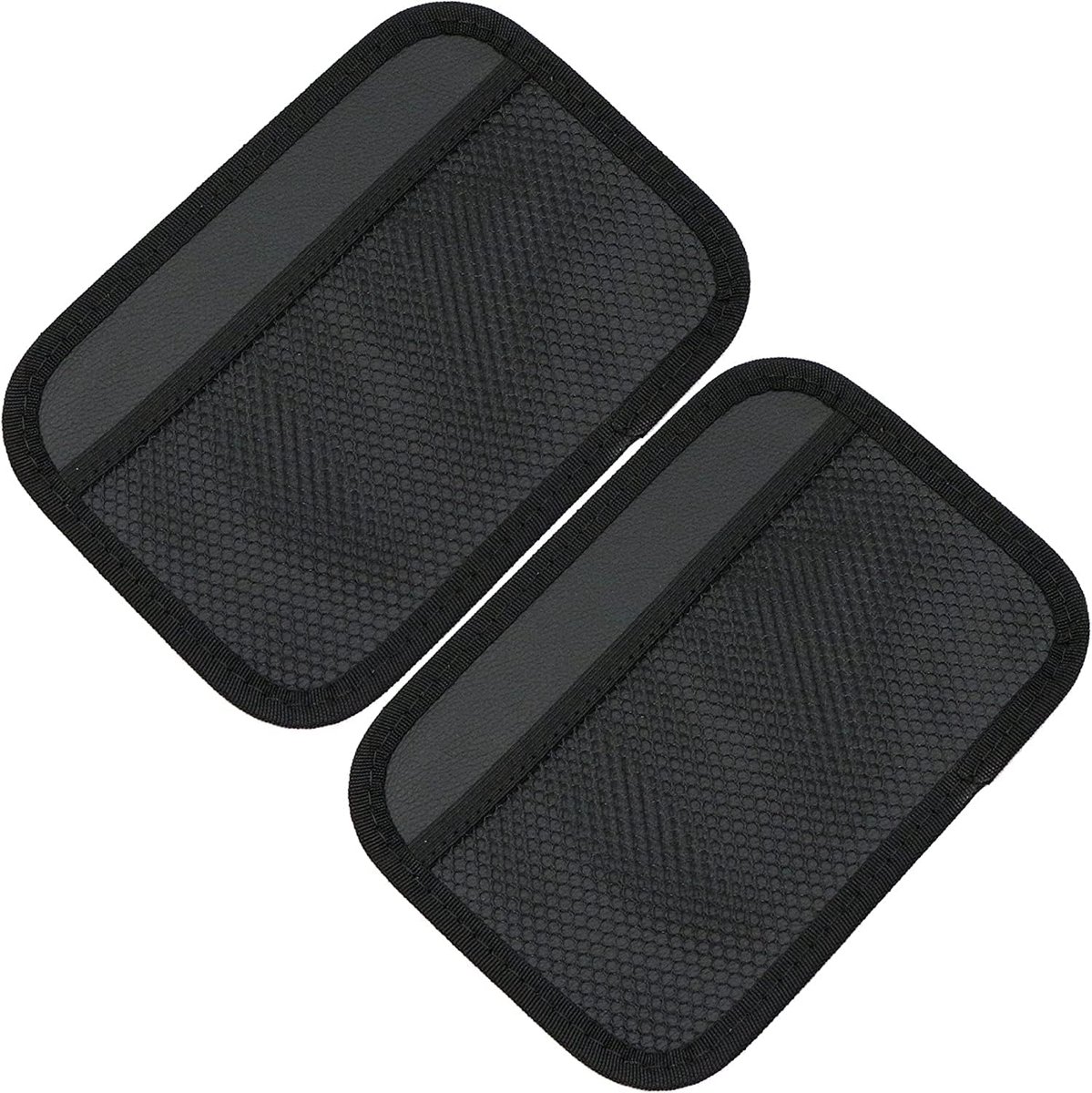 SnelShoppen - Pack van 2 Zelfklevende Luggage Nets voor Motorhome en Auto - Organiser en Elastisch Net voor Kofferbak - 20.5x14.5 cm - Zwart