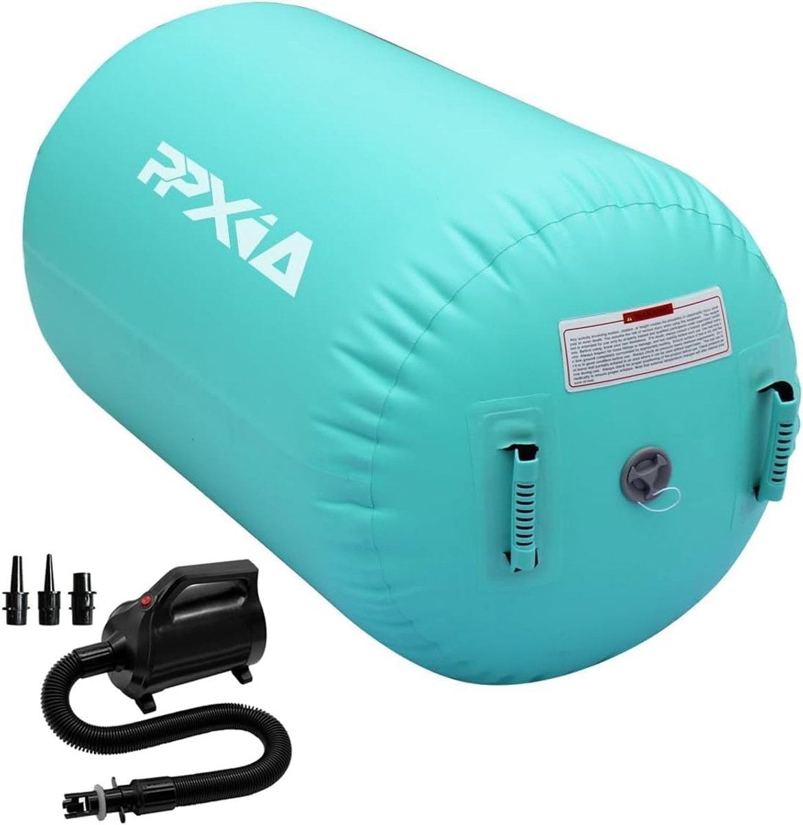 SnelShoppen - Inflatable Air Roll Air Barrel - Gymnastics Mat met Pomp - Duurzaam, Compact, Perfect voor Thuis, Taekwondo, Yoga, Gym en Fitness - 0.9