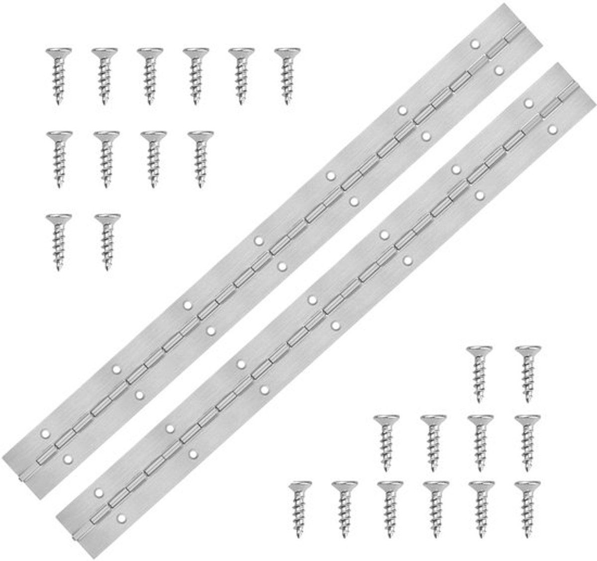 2 Delige Pianoscharnier - Roestvrij Staal 304 - Heavy Duty