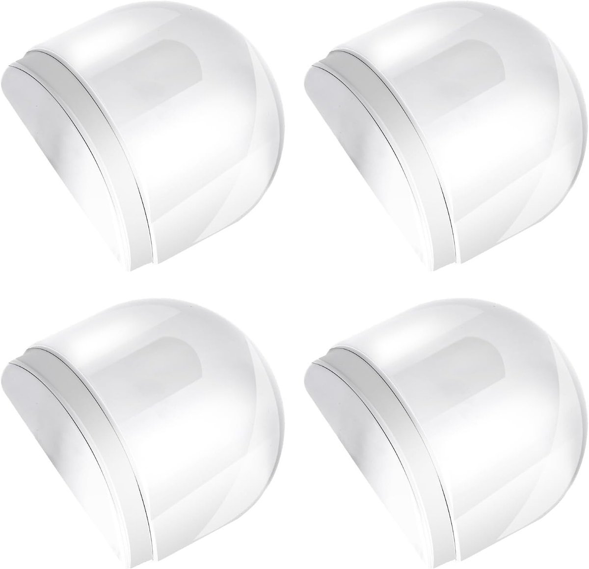 Set van 4 zelfklevende rubberen deurstoppers voor vloer en muur, ideaal voor thuis en kantoor, bescherming tegen schade en geluiddemping