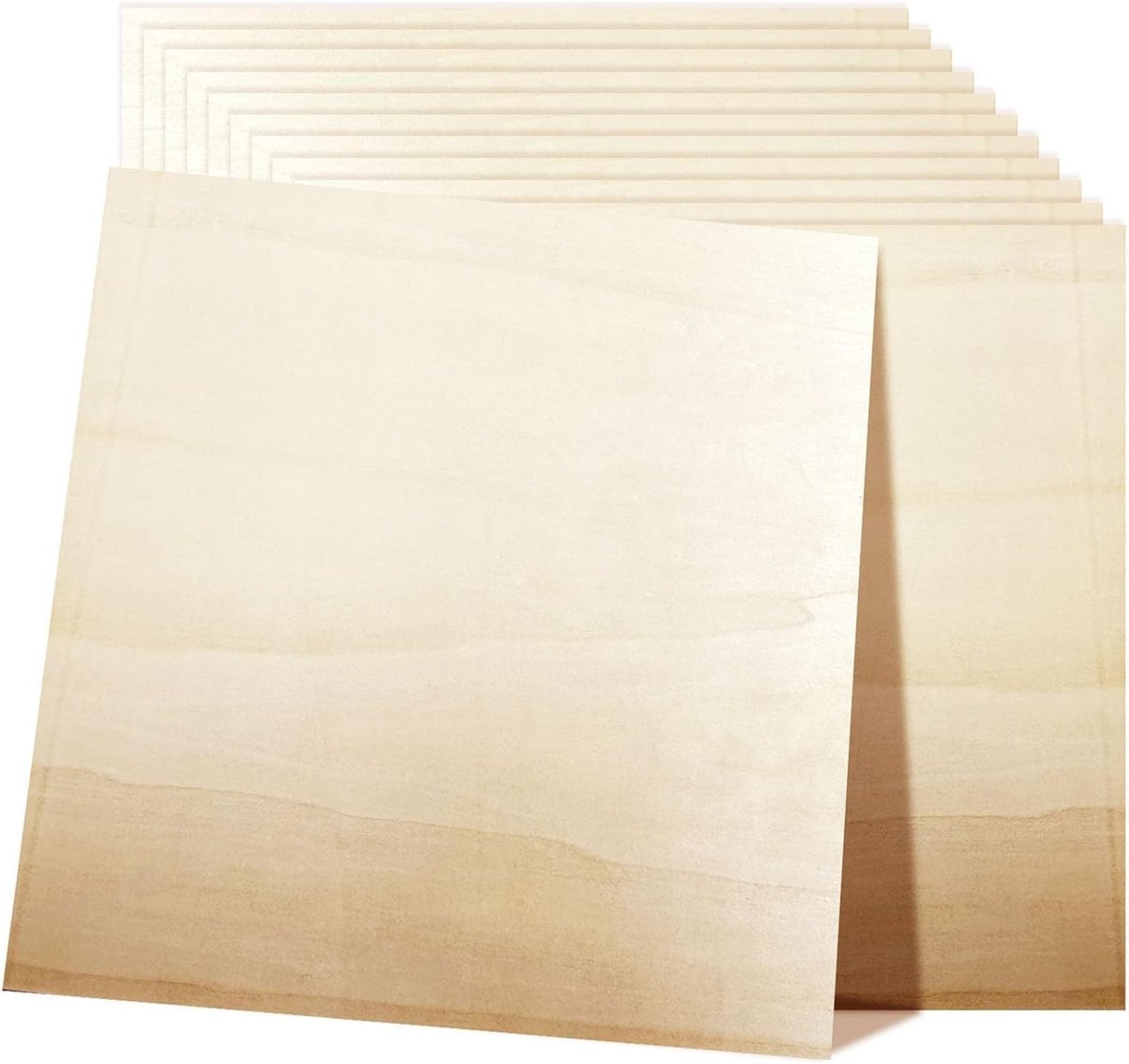Set van 12 Grass Houten Borden 30 x 30 x 0,3 cm - Dunne Onbewerkte Houten Planken voor Lasergraveren, Houtbranden en Creatieve Projecten