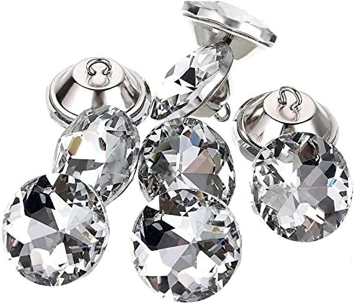 60 Stuks Rhinestone Crystal Knopen, Transparante Tuft Knopen voor Meubelbekleding en DIY Creaties (20mm)