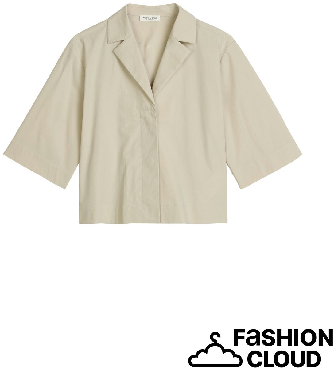 marc o'polo - Dames blouse - Maat 36 - Vrouwen - Beige - katoen