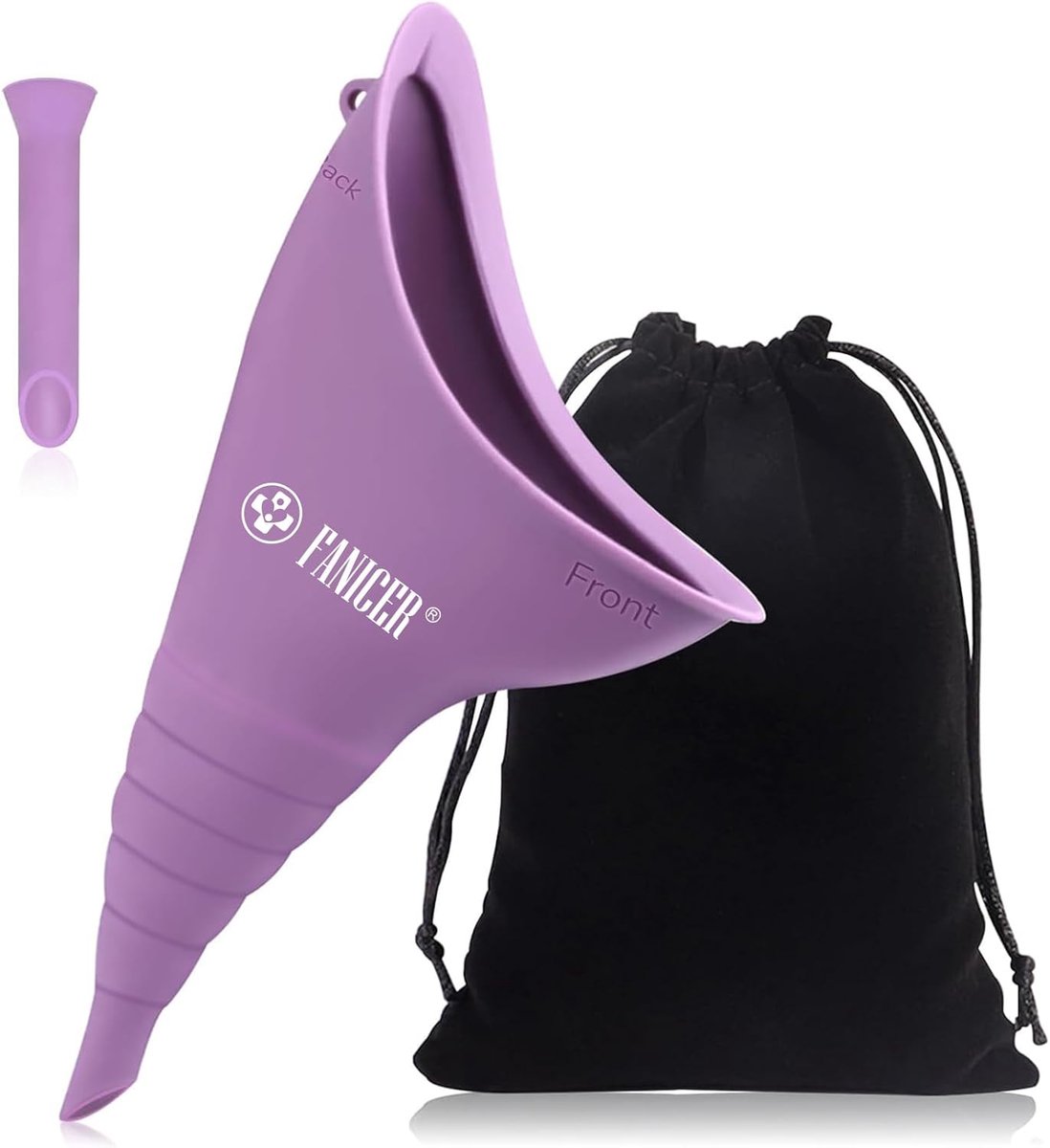 SnelShoppen - Herbruikbare Urinella voor Vrouwen, Pee Aid met 1 Pcs Peeing Funnel, Draagbare Vrouwen Urinaal voor Camping, Hiking, Paars