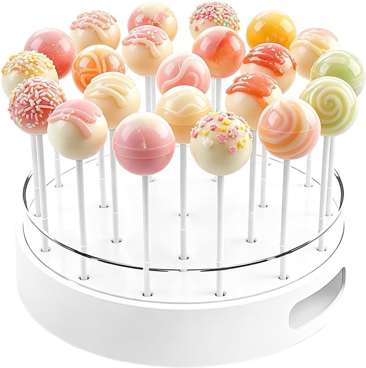 SnelShoppen - Cake Popstandaard Acryl Lollyhouder voor 22 Lolly's - Tweelaags Design voor Cupcakes, Fruitboeket, Feest, Verjaardag, Kerstmis en Meer