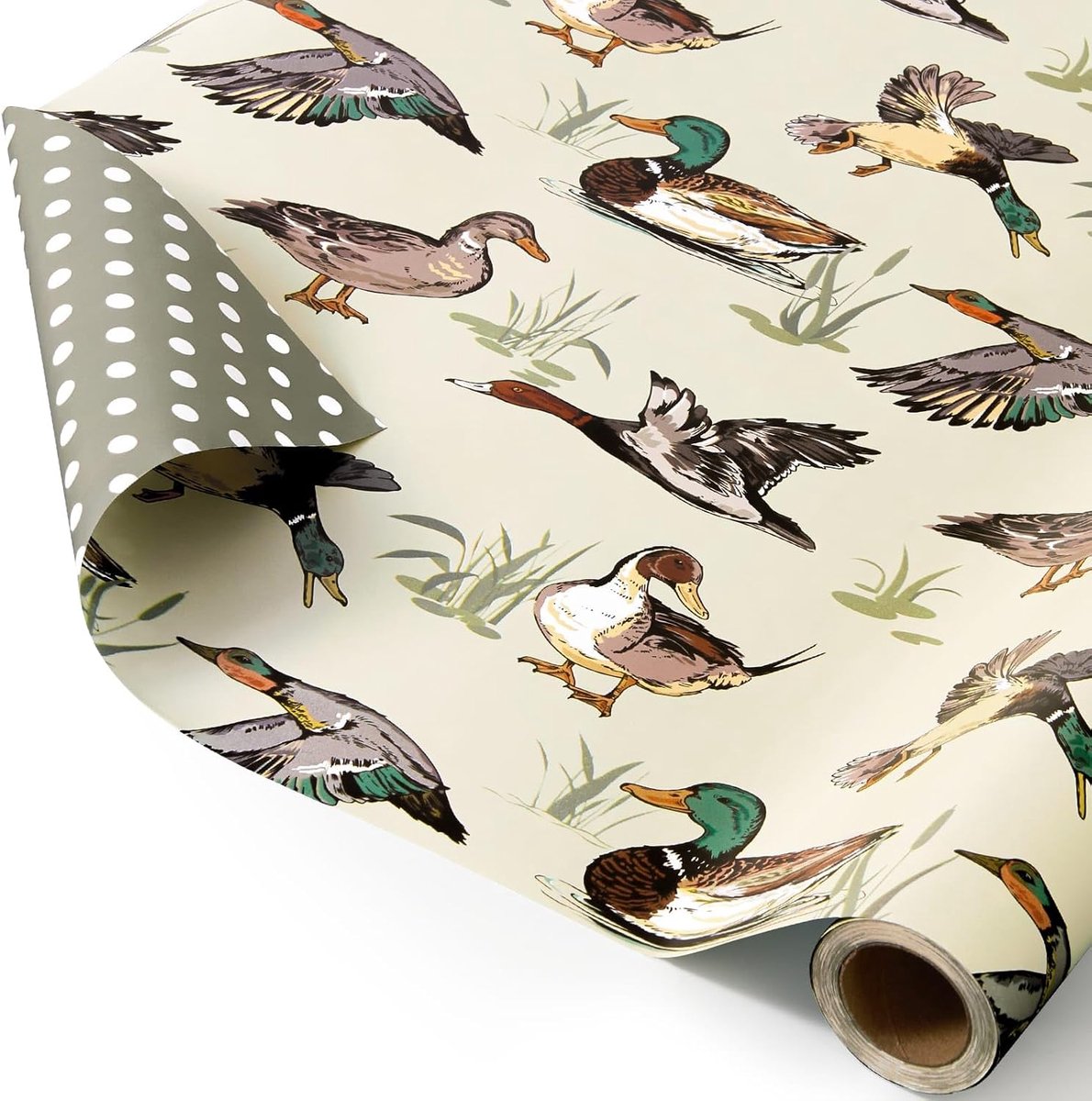 SnelShoppen - Cadeaupapier met Stok Eendenmotief - Diermotief Cadeauverpakking - Perfect voor Feesten, Verjaardagen en Kinderen - 3 Meter - Kleurrijk