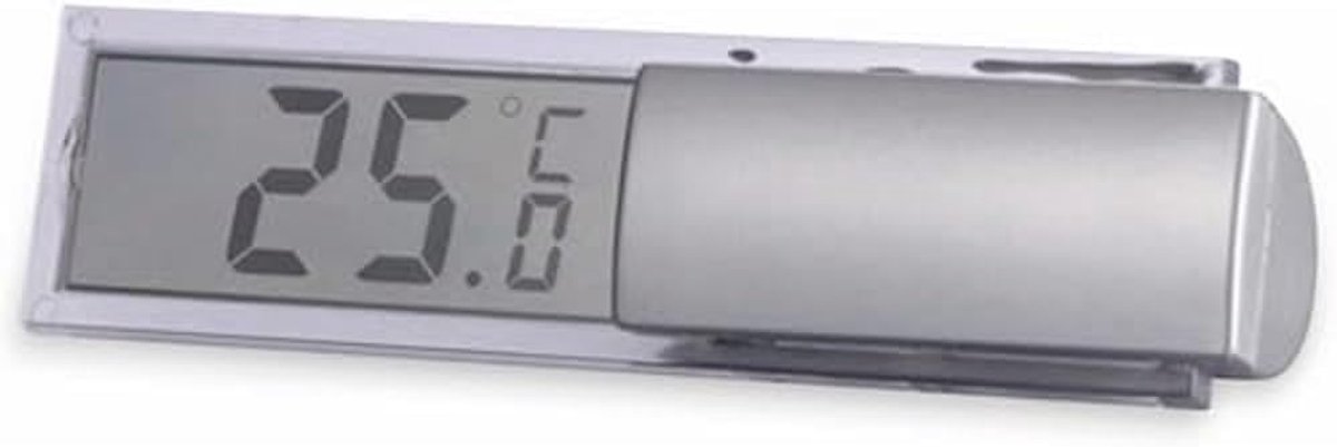 SnelShoppen - Window Thermometer WS 725 - Temperatuur en Vochtigheid Indicator - Compact en Modern Ontwerp - LCD Scherm - Voor Thuis, Kantoor, Keuken