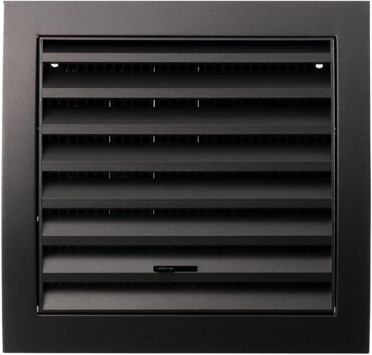 SnelShoppen - Ventilatie Rooster Ø 100 mm met Sliders en Flens, Insectenbescherming, ABS Kunststof, Anthraciet, Ideaal voor Keuken, Badkamer, en Tuin