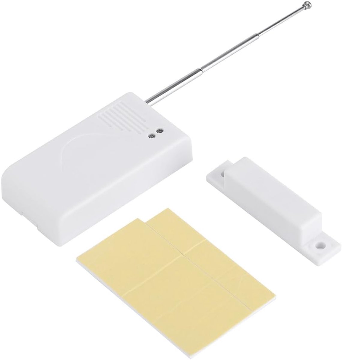 SnelShoppen - 433MHZ Draadloos Inbraak Alarm - Huisbeveiliging Magnetische Sensor - Wit - Touch Control - 12V Batterij - 100M Bereik - Deur en Raam Al