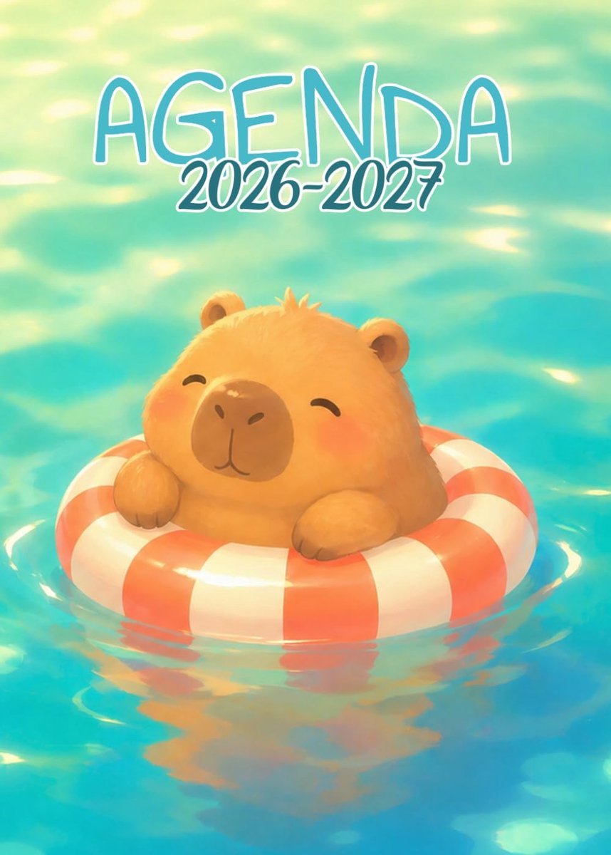 SnelShoppen - Agenda Scolaire 2026 2027 Capybara Mignon | Bi-journalier 15x21 cm | A5 Formaat | September 2026 - Juli 2027 | Licht en Betaalbaar voor