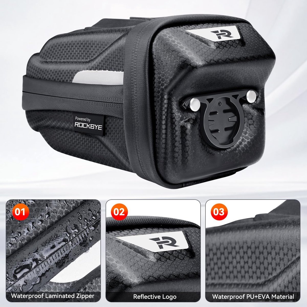 SnelShoppen - Fiets Zadeltas - Uitbreidbare 2.0L Fiets Bagage Onder Zit - Waterdichte en Duurzame Fietsopslag Pouch met Reflecterende Streep voor Moun