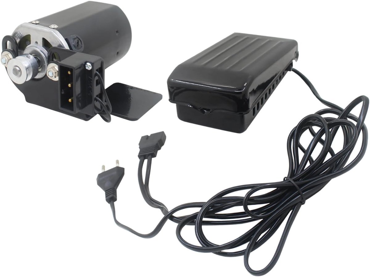 Naaimachine Motor - Servomotor Set - Naaien - Met Voetpedaal - 19 x 12 x 9 cm - Zwart