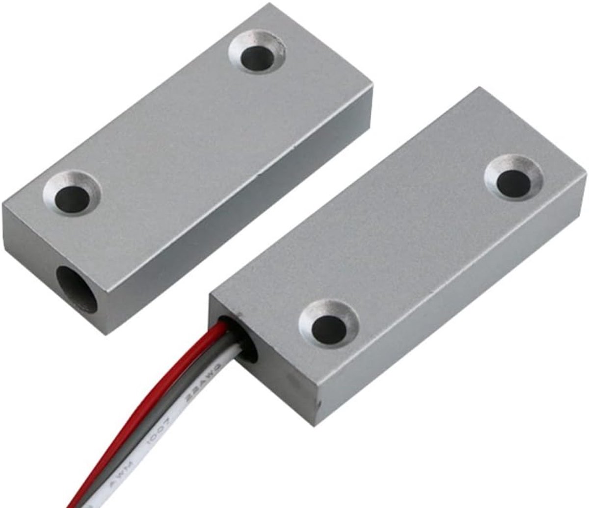 SnelShoppen - Metal Door Alarm Magnetische Contact Draadloze Sensor Detector Switch Alarm Set voor Thuis en Garage Beveiliging