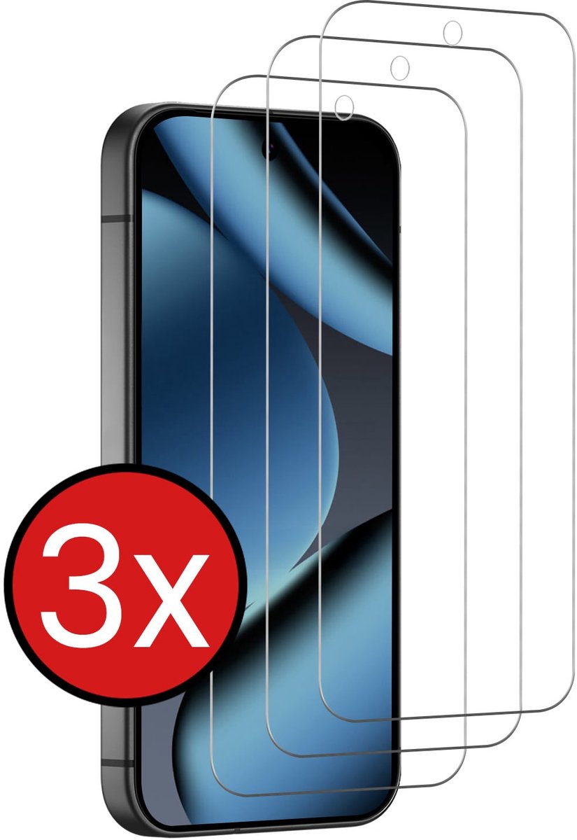 Screenprotector - 3 Stuks - Geschikt voor Google Pixel 11 Pro - Extra Sterk - Beschermglas - Gehard Glas - Tempered Glass - Screen Protector