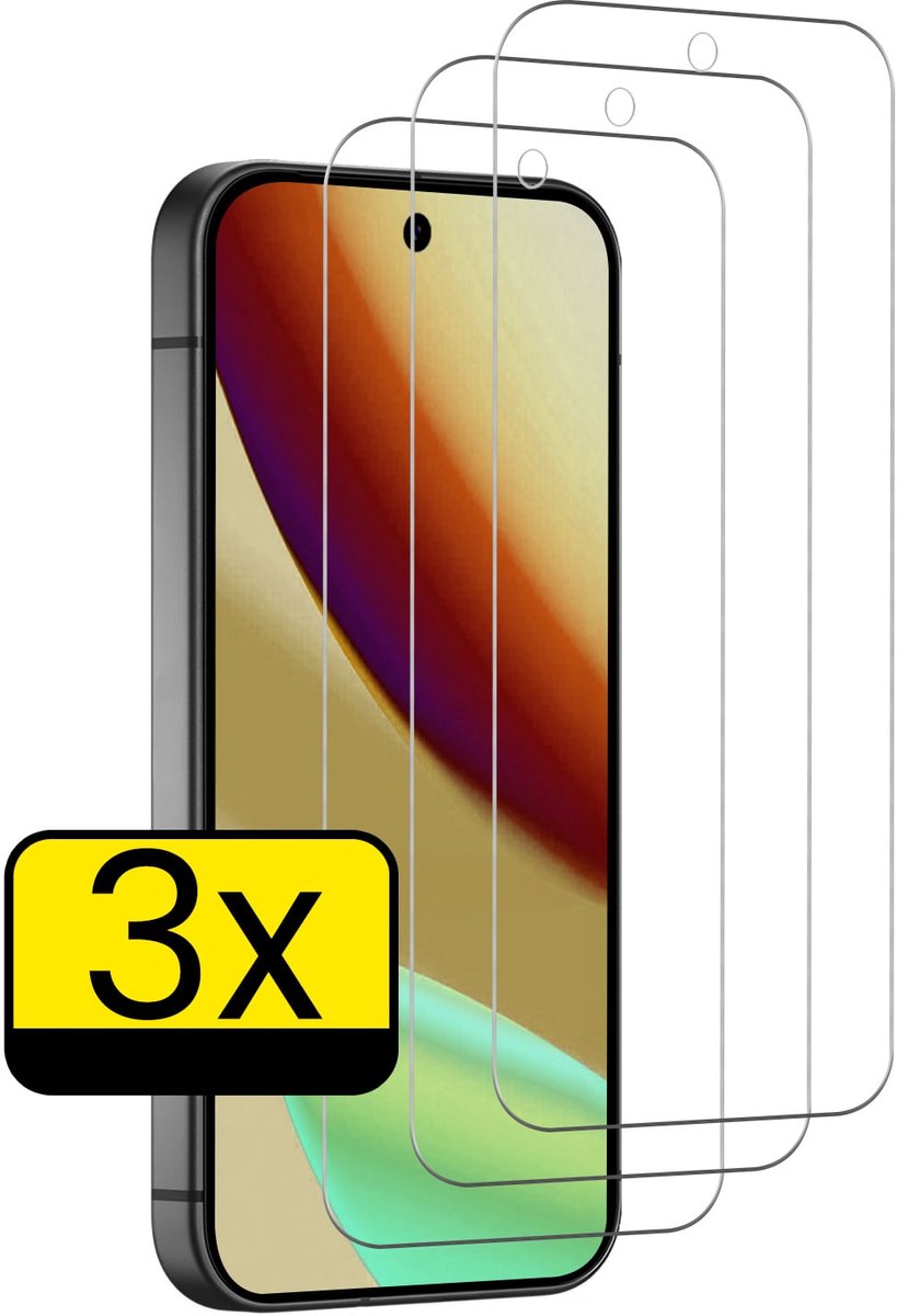 Screenprotector - Geschikt voor Google Pixel 11 Pro XL - 3 Stuks - Extra Sterk - Beschermglas - Gehard Glas - Tempered Glass - Screen Protector