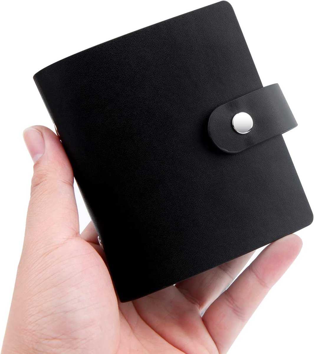SnelShoppen - Mini Fotoalbum met 52 Pockets voor Instant Film, Geschikt voor Polaroid Snap, Fujifilm Instax Mini en Kodak Mini, Zwart - Perfect voor F