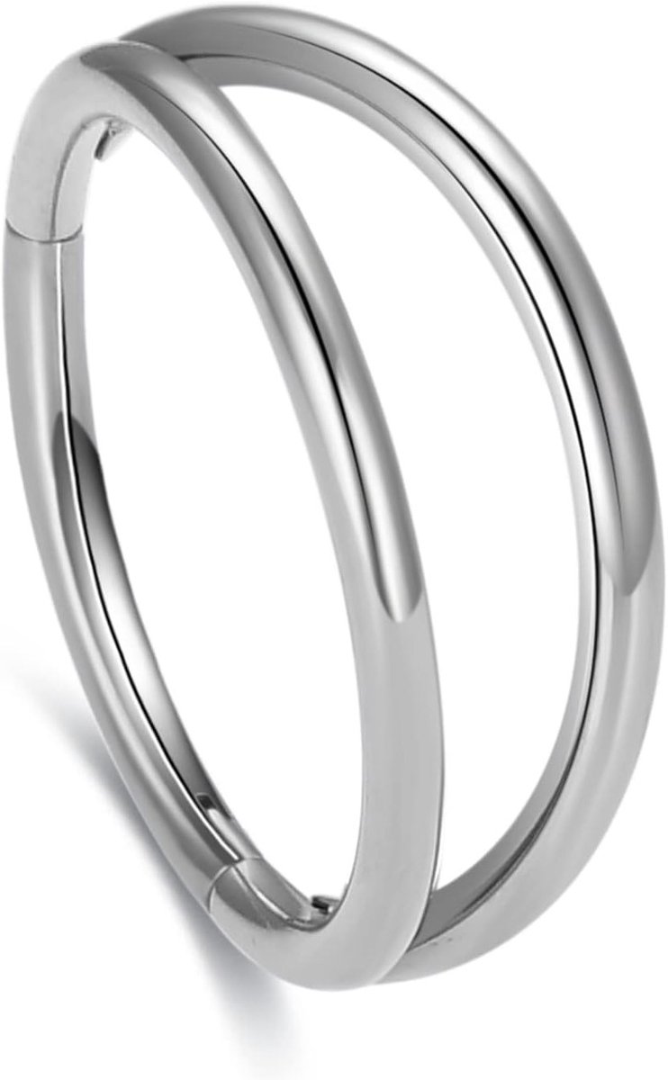Titanium Neusringen voor Gevoelige Huid, 16G Septum Clicker, Druppelvormige Neusring in 6mm, 8mm, 10mm en 12mm voor Comfort en Stijl