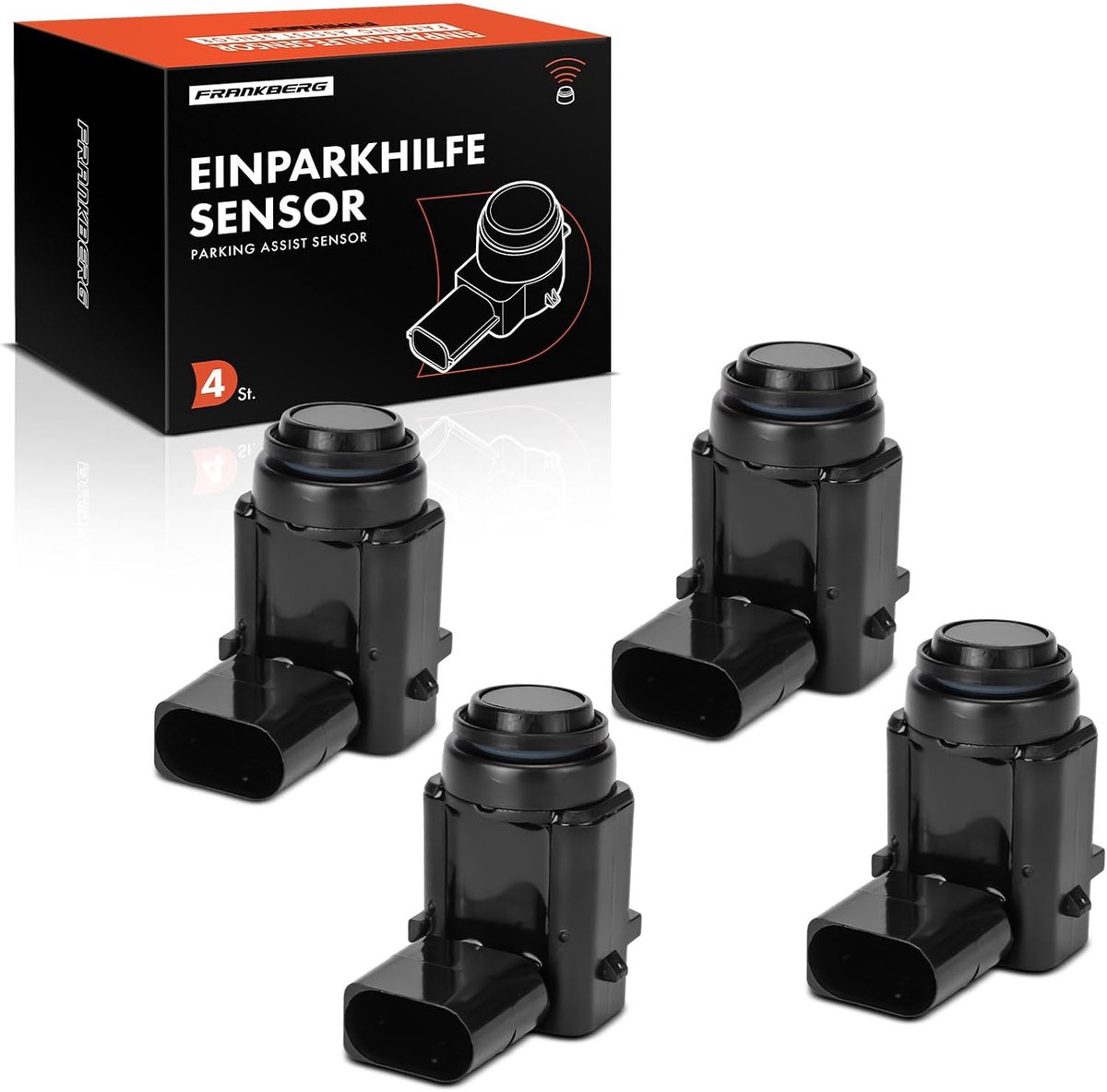 SnelShoppen - 4 x Parking Sensor Asist Sensor 3-Pole Voor Golf V, Q7, Touran - Voorzijde en Achterzijde - Geschikt voor Diverse Modellen - Vervangings