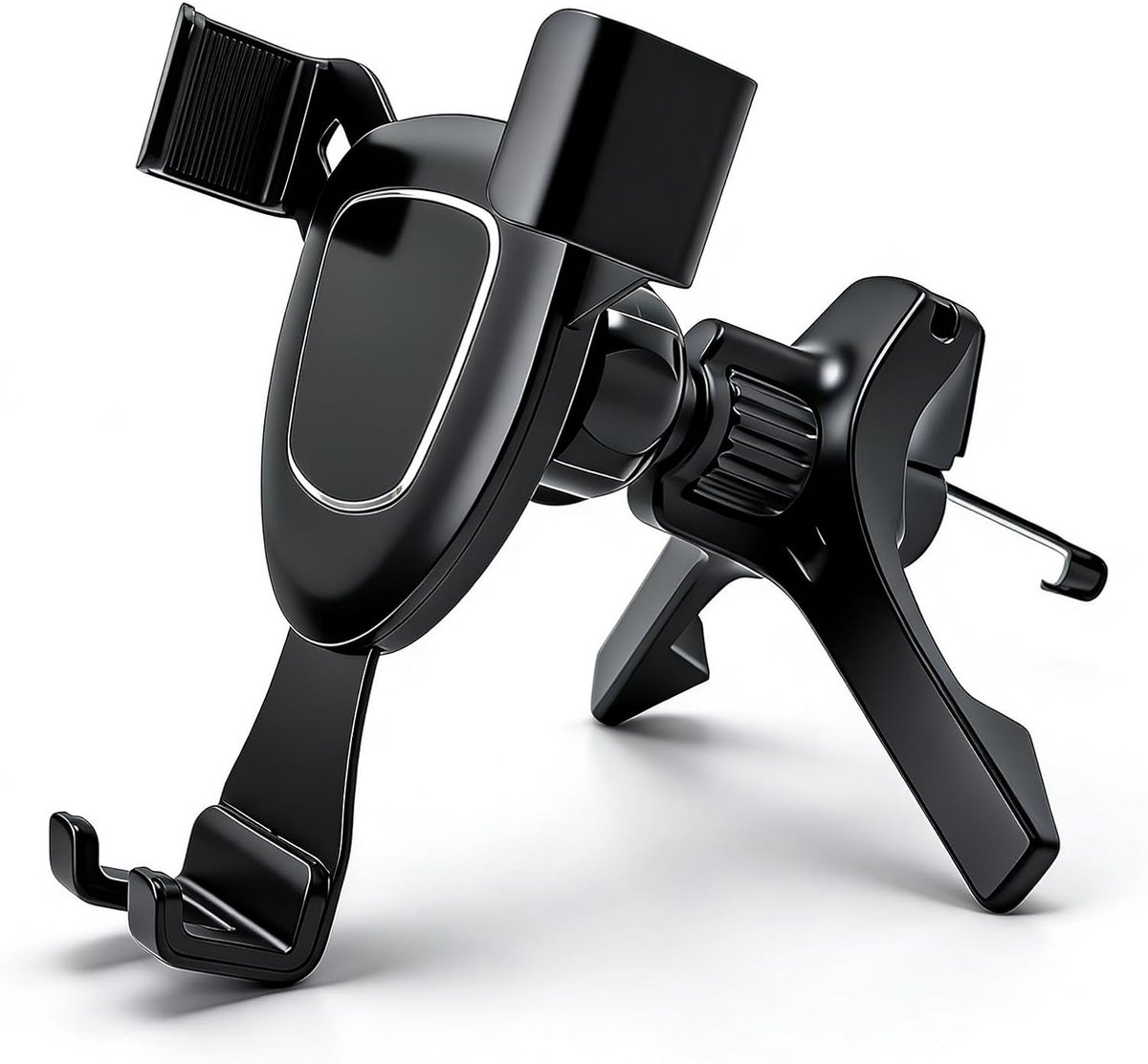 SnelShoppen - Car Mount Rond Luchtventilatie, 360° Draaibaar, Verstelbare Haak voor Mercedes, Audi, BMW Mini Cooper - Metaal, Ideaal voor Auto-accesso