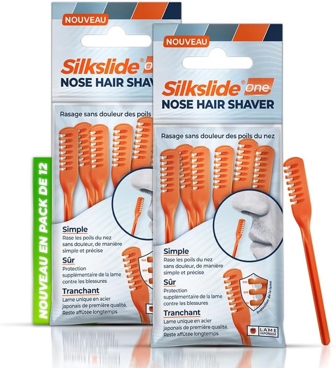 SnelShoppen - 12x Neushaartrimmer voor Mannen en Vrouwen met Veiligheidsblade, Hygiënisch en Verzorgd in Duitsland, Zonder Batterijen, Perfect voor Th