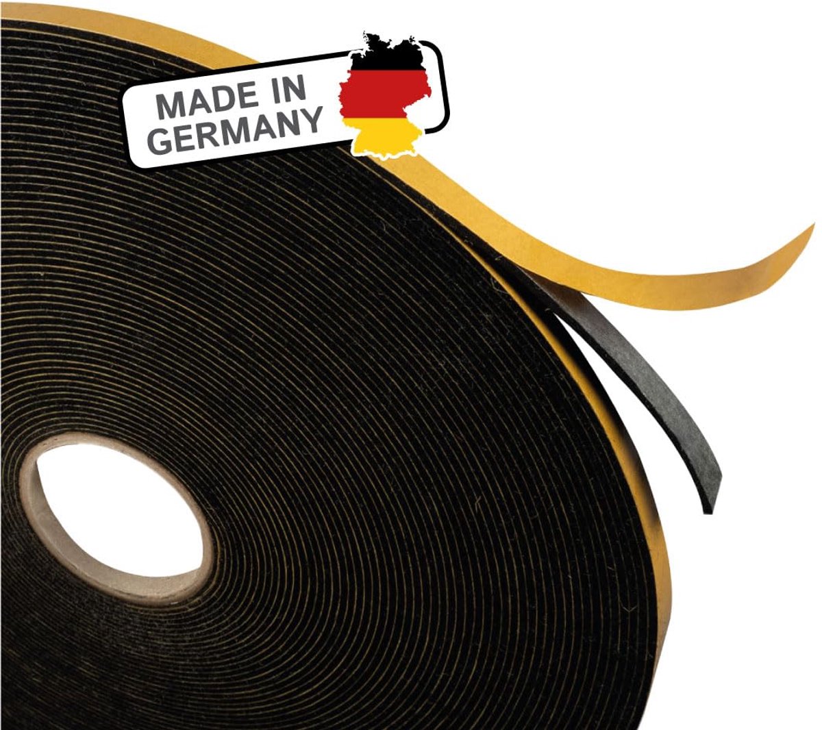 SnelShoppen - Zelfklevende Vilt Tape 5 mm Breed, 1.5 mm Dik, 5 m Lang, Zwart - Veelzijdige Viltstrip voor Afdichting van Ramen en Deuren, Bescherming