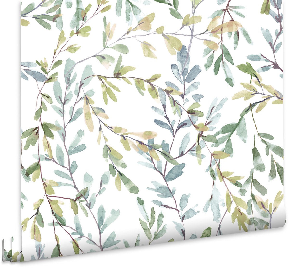 Laura Ashley Vliesbehang - Brayton Leaves Fresh Green