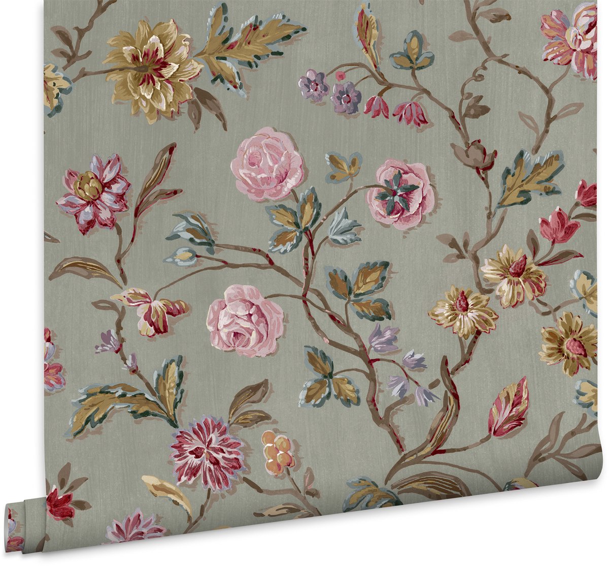 Laura Ashley Vliesbehang - Lingmell Trail Antique Green