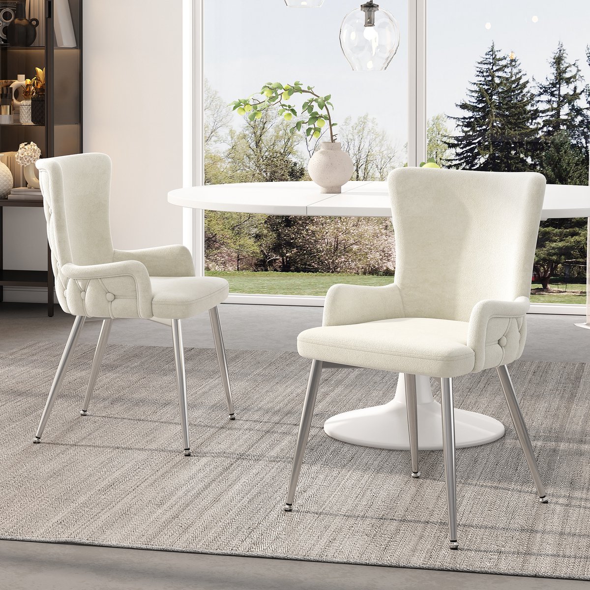 Eetkamerstoelen - Eetkamerstoel - set van 2 - Stoelenset - Eettafelstoel - Fluwelen eetkam