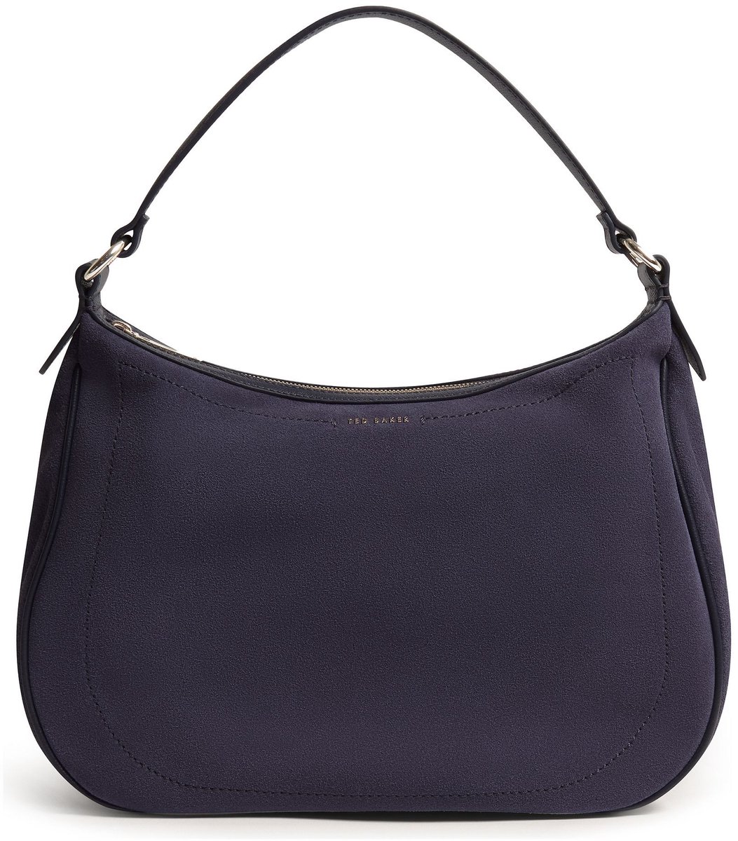 Ted Baker Leren schoudertas Samiyra Webbing Suede Hobo Bag Dk -Blue donkerblauw