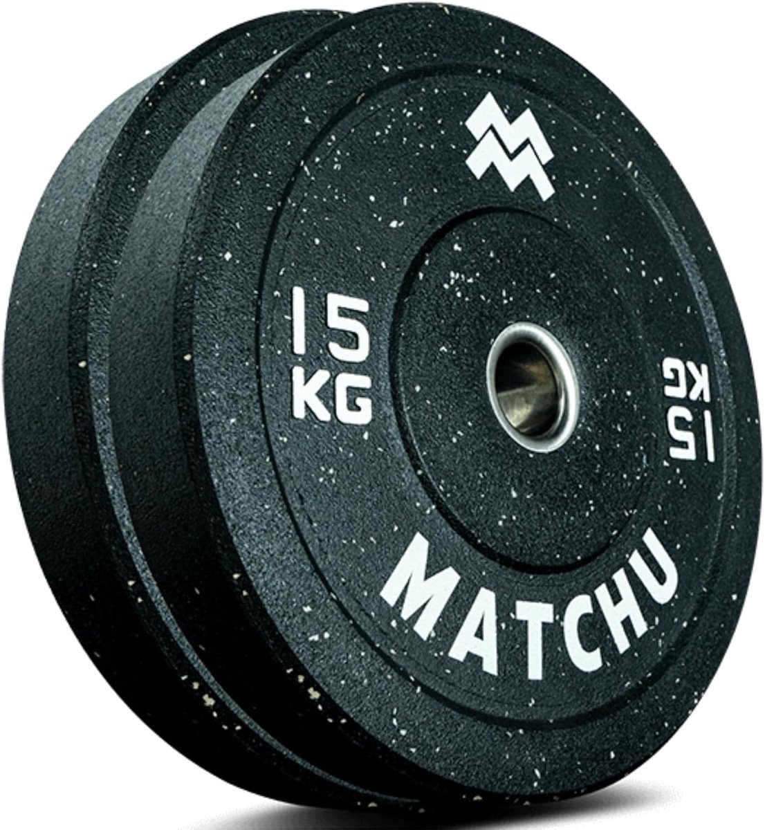 SnelShoppen - Bumper Plates Set van 2 | Dumbbell Gewichten | Olympisch Formaat | Verkrijgbaar in 5, 10, 15, 20 en 25 kg | Hi-temp Gerecycled Rubber |