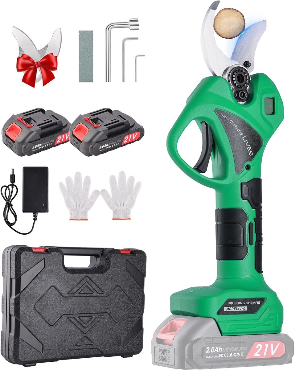 SnelShoppen - Professionele Elektrische Snoeischaar met Draadloze Batterijen - 40 mm Snijdikte - SK5 Staal - Perfect voor Tuinieren, Fruitbomen en Wij
